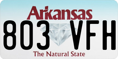 AR license plate 803VFH