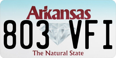 AR license plate 803VFI