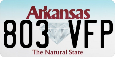 AR license plate 803VFP