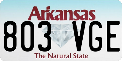 AR license plate 803VGE