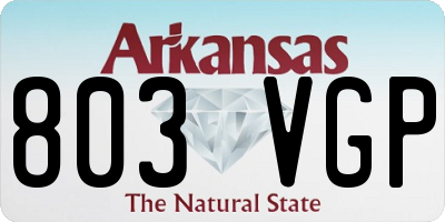 AR license plate 803VGP