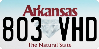 AR license plate 803VHD
