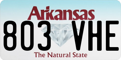 AR license plate 803VHE