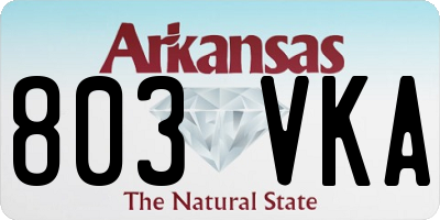 AR license plate 803VKA