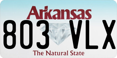 AR license plate 803VLX