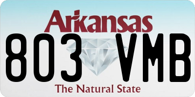 AR license plate 803VMB