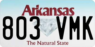 AR license plate 803VMK