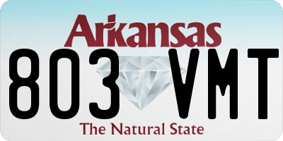 AR license plate 803VMT