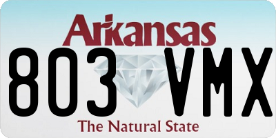 AR license plate 803VMX