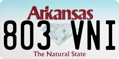 AR license plate 803VNI