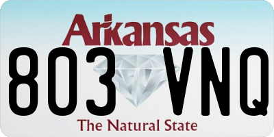 AR license plate 803VNQ