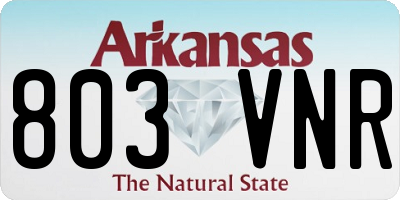 AR license plate 803VNR