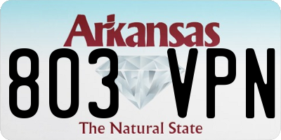 AR license plate 803VPN