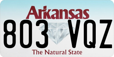 AR license plate 803VQZ