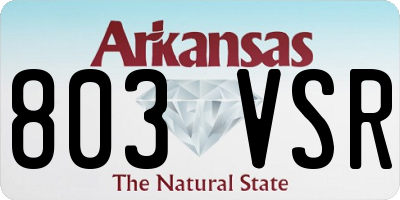 AR license plate 803VSR