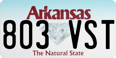 AR license plate 803VST