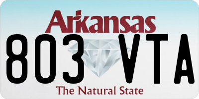 AR license plate 803VTA