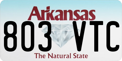 AR license plate 803VTC