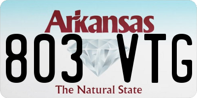 AR license plate 803VTG