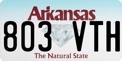 AR license plate 803VTH