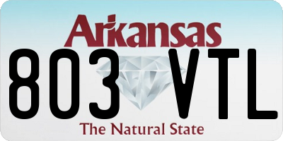 AR license plate 803VTL
