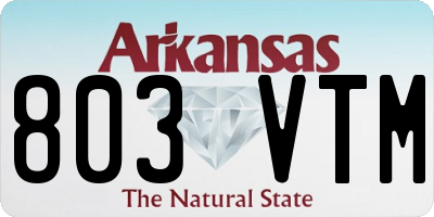 AR license plate 803VTM