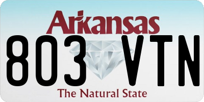AR license plate 803VTN