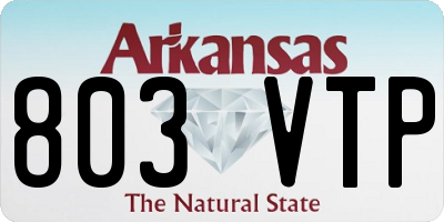 AR license plate 803VTP