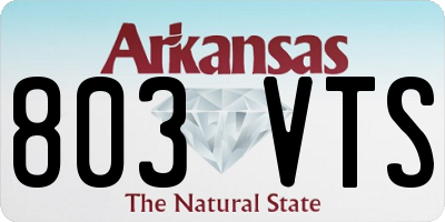 AR license plate 803VTS