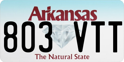 AR license plate 803VTT