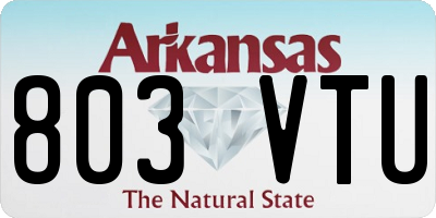 AR license plate 803VTU