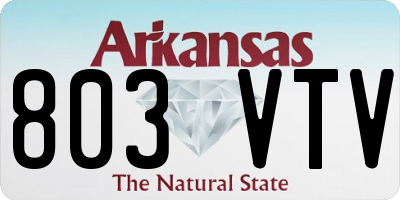 AR license plate 803VTV