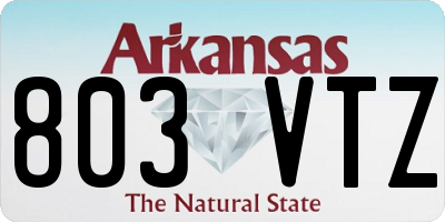 AR license plate 803VTZ