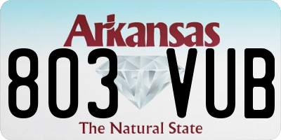AR license plate 803VUB