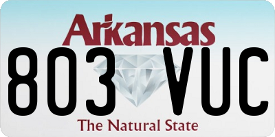 AR license plate 803VUC