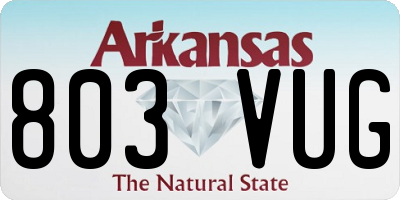 AR license plate 803VUG