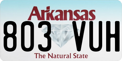 AR license plate 803VUH