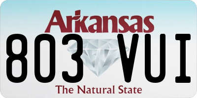 AR license plate 803VUI