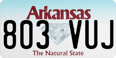 AR license plate 803VUJ