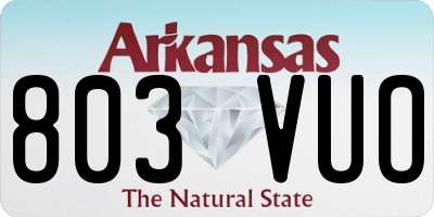 AR license plate 803VUO