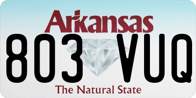 AR license plate 803VUQ