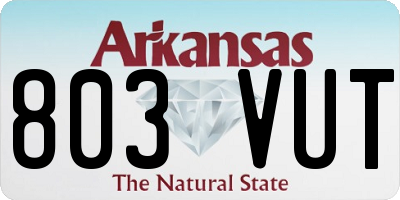 AR license plate 803VUT
