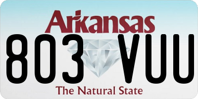 AR license plate 803VUU