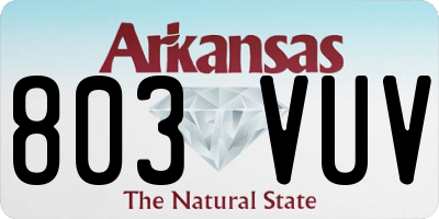 AR license plate 803VUV