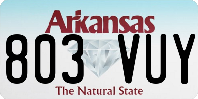 AR license plate 803VUY