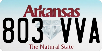 AR license plate 803VVA