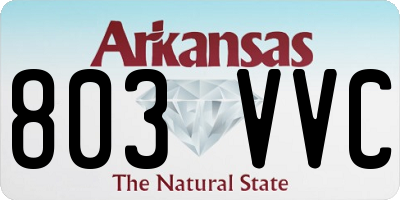 AR license plate 803VVC