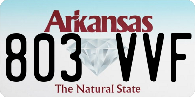 AR license plate 803VVF