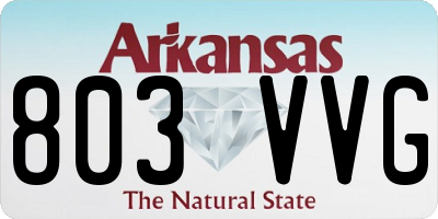 AR license plate 803VVG