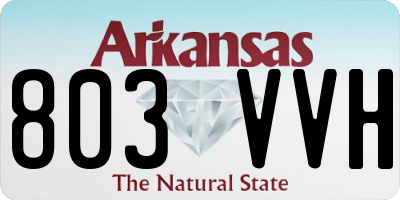AR license plate 803VVH